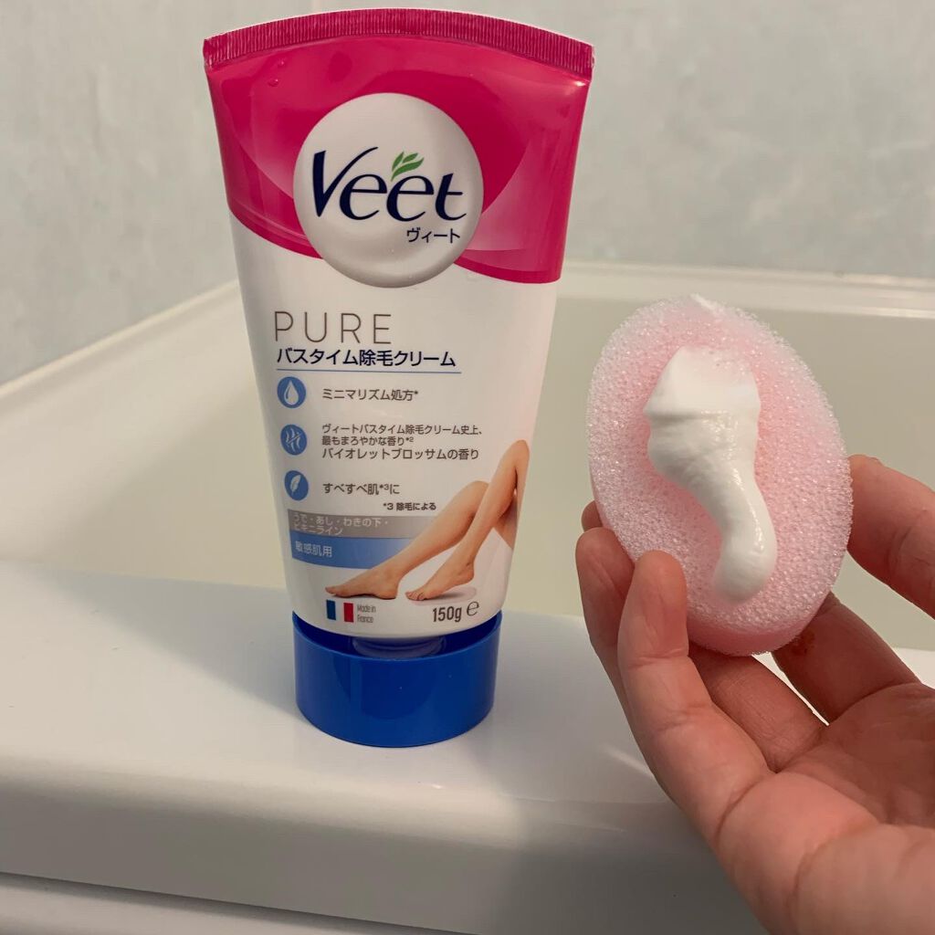 ヴィート ピュアバスタイム除毛クリーム 敏感肌用/Veet/除毛クリームを使ったクチコミ（3枚目）