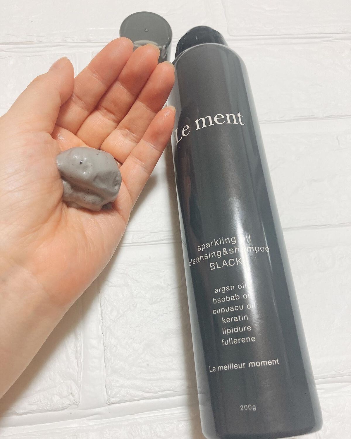 スパークリングオイル クレンジング＆シャンプー ブラック /Le ment/市販シャンプーを使ったクチコミ（2枚目）