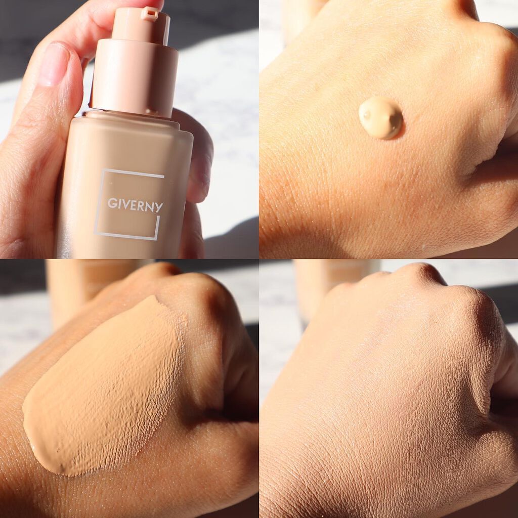 密着カバーファンデーション 23 ミディアムベージュ/GIVERNY/リキッドファンデーションを使ったクチコミ（2枚目）