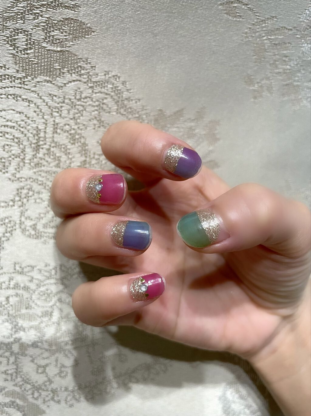 ネイルシール/Qoo10/ネイルシールを使ったクチコミ(3枚目)