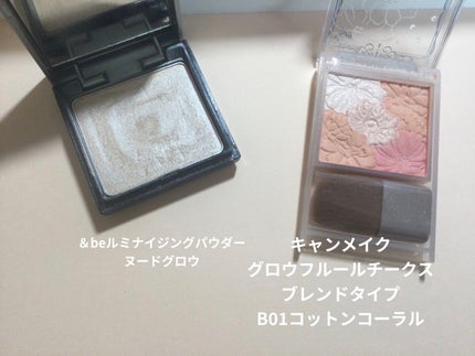 グロウフルールチークス(ブレンドタイプ)/キャンメイク/パウダーチークを使ったクチコミ(3枚目)