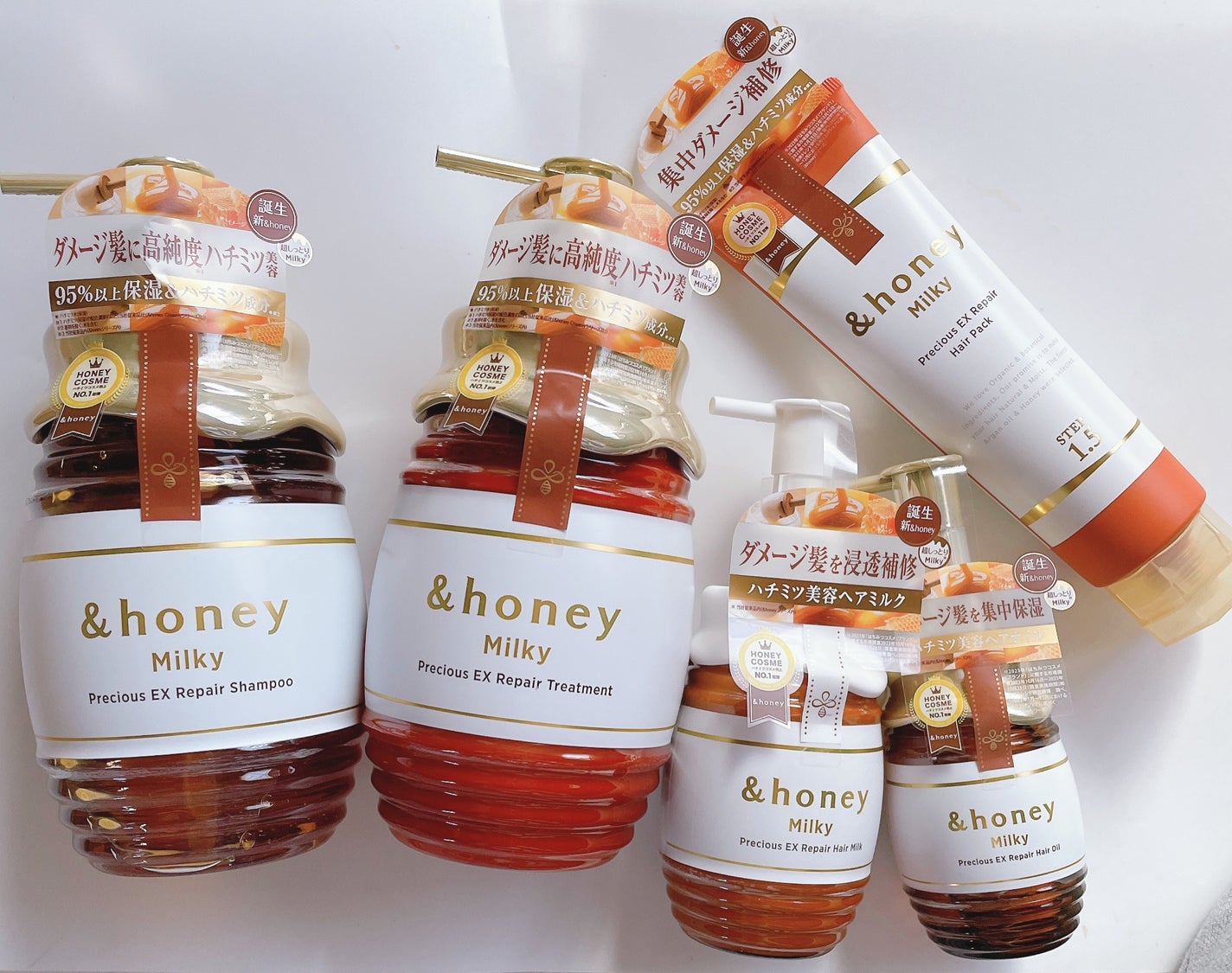 ミルキー プレシャス EX リペア シャンプー1.0 / ヘアトリートメント2.0/&honey/市販シャンプーを使ったクチコミ(1枚目)