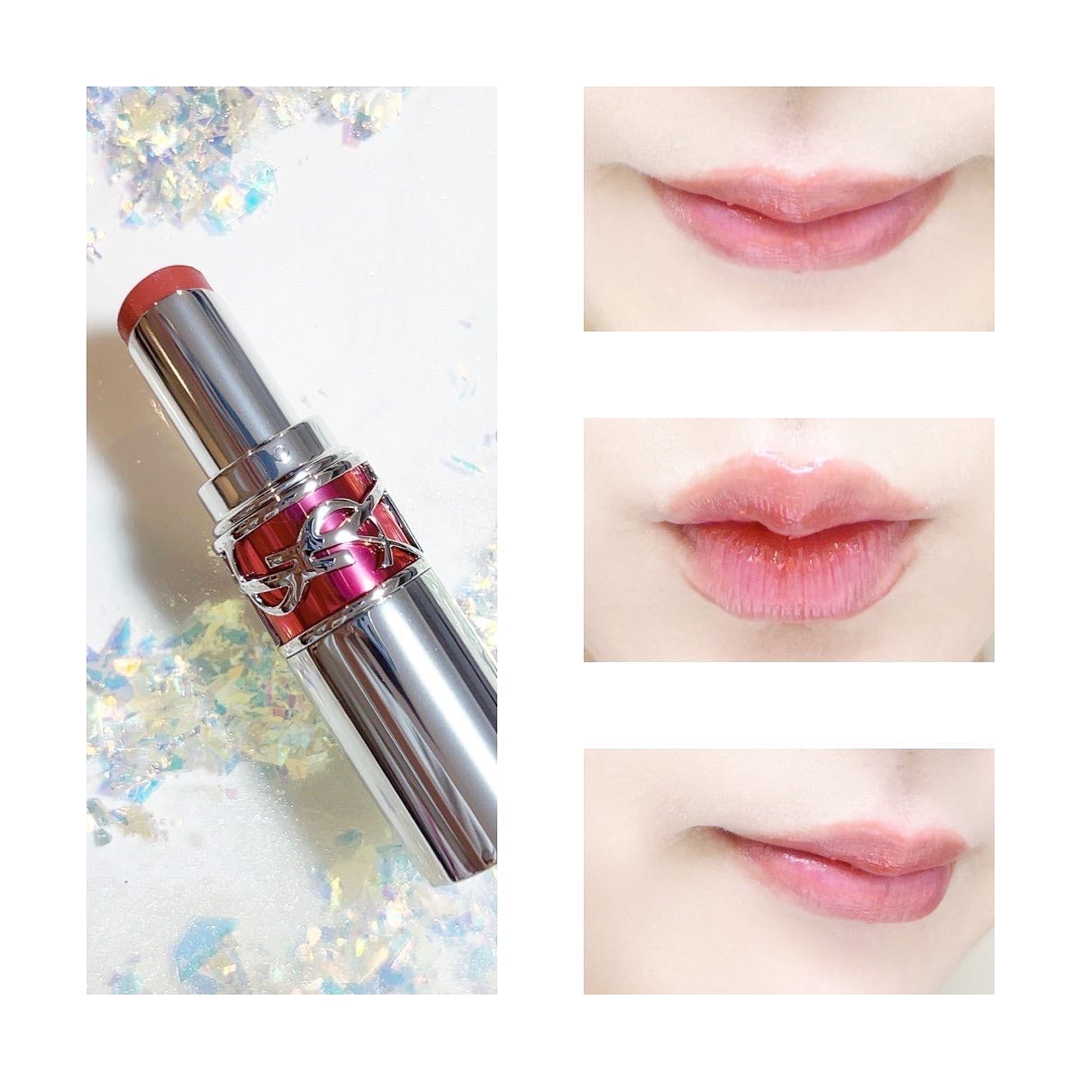 YSL ラブシャイン キャンディグレーズ/YVES SAINT LAURENT BEAUTE/口紅を使ったクチコミ(3枚目)