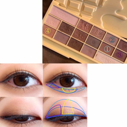 アイラブチョコレート/MAKEUP REVOLUTION/アイシャドウパレットを使ったクチコミ(2枚目)