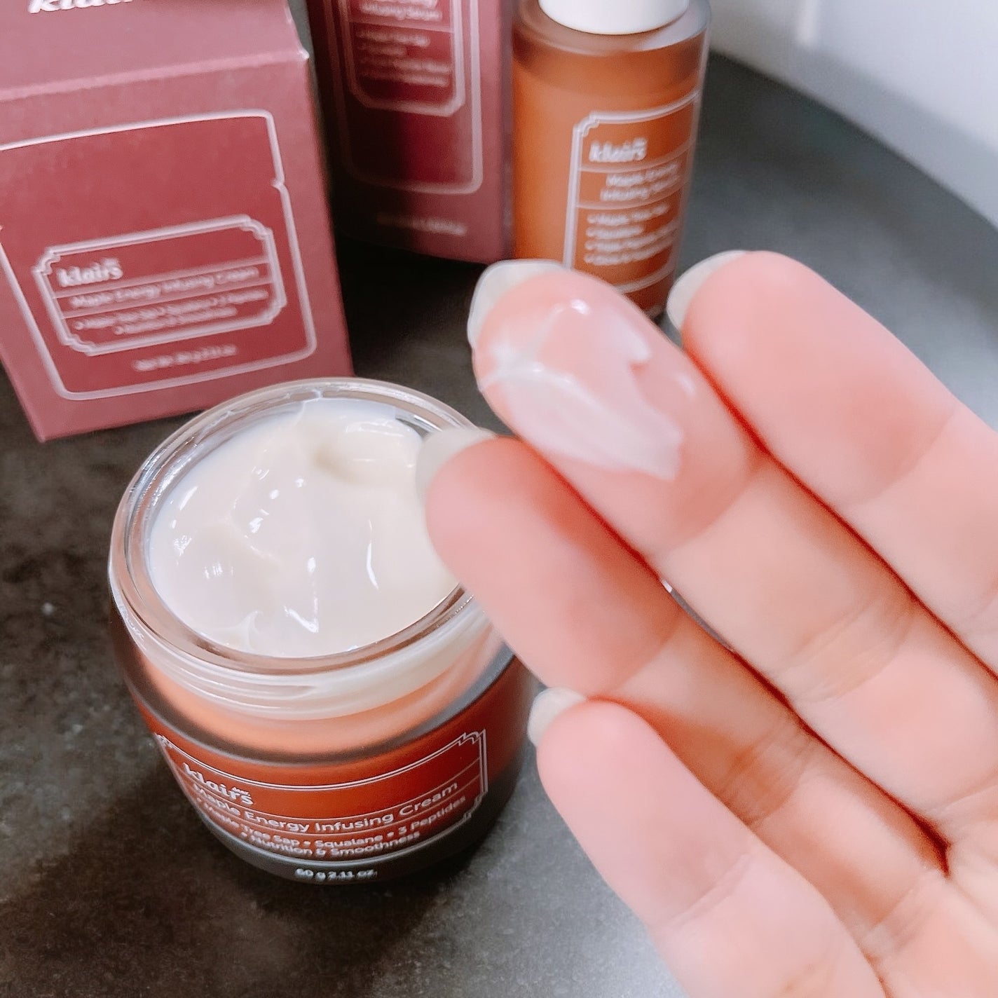 メープルエナジーインフュージングクリーム/Klairs/フェイスクリームを使ったクチコミ(3枚目)