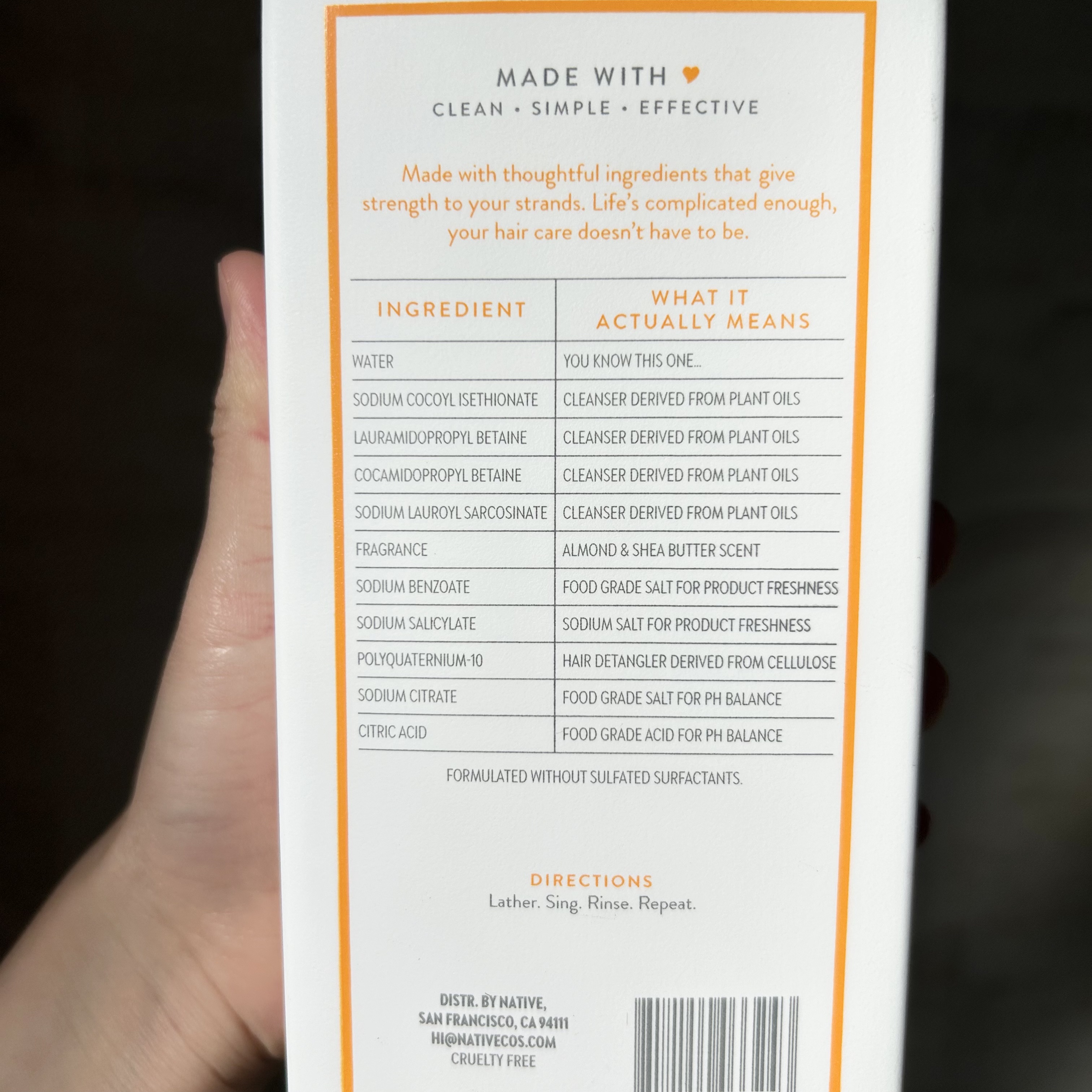 ネイティブ ストレングス シャンプー＆コンディショナー（アーモンド＆シアバター）/NATIVE/シャンプー・コンディショナーを使ったクチコミ（2枚目）