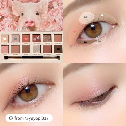 エクスプローラ12色 動物アイシャドウパレット/PERFECT DIARY/アイシャドウパレットを使ったクチコミ(6枚目)