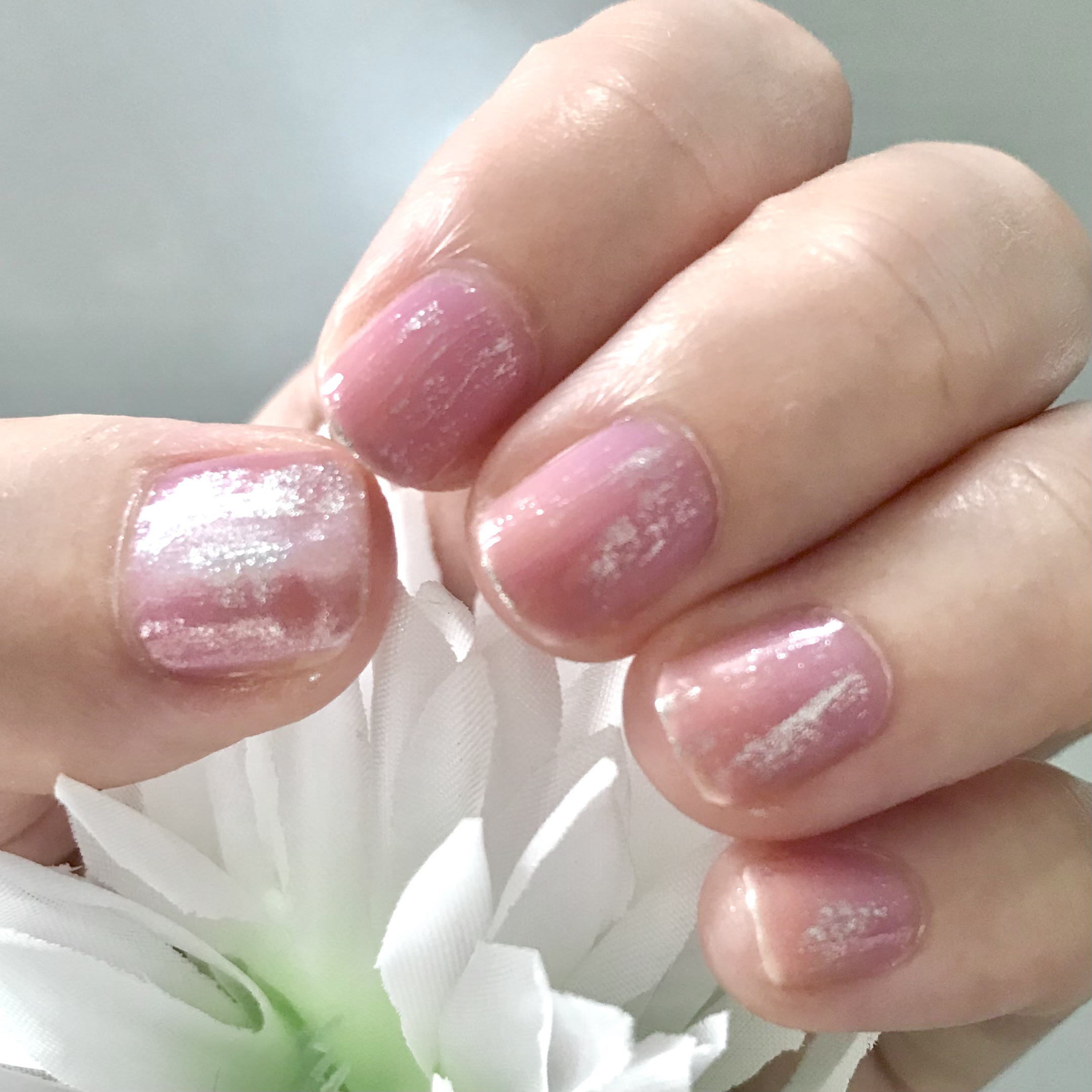 グロッシーコート アイシーピンク【旧】/スキューズミー/オールインワンネイルを使ったクチコミ（1枚目）