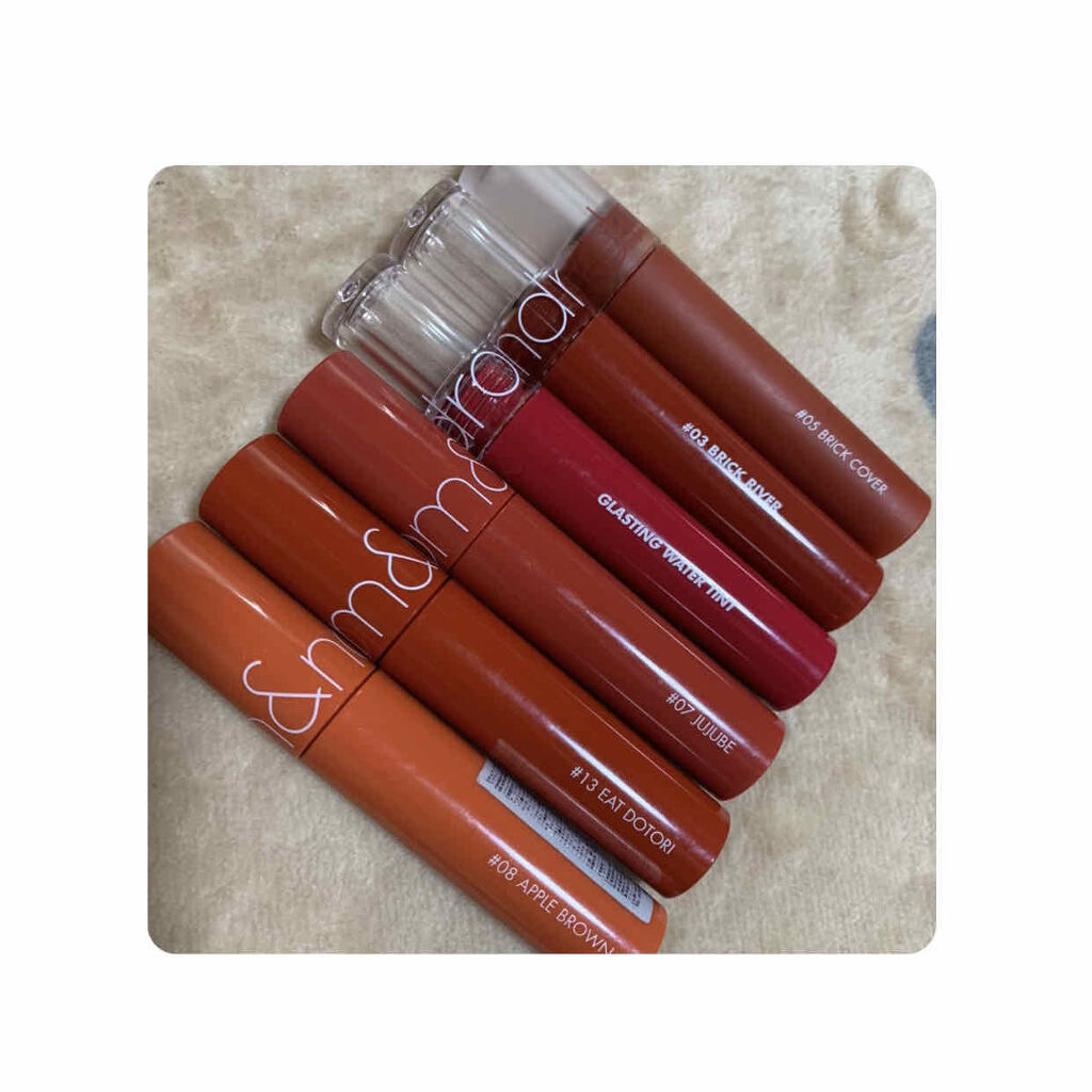 ジューシーラスティングティント/rom&nd/リップティントを使ったクチコミ（2枚目）