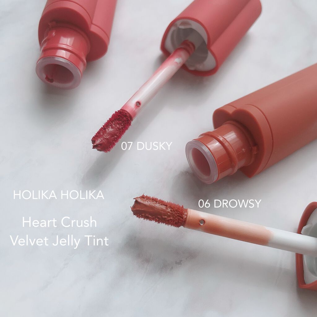 ハートクラッシュジェリーベルベットティント/HOLIKA HOLIKA/リップティントを使ったクチコミ（1枚目）
