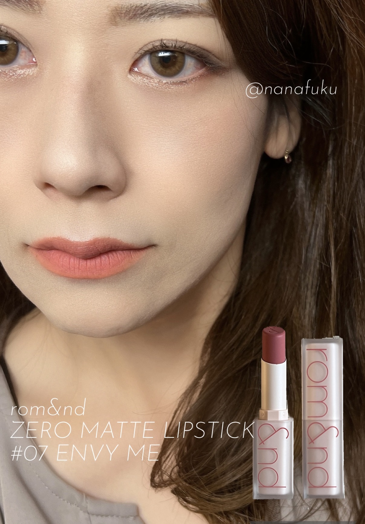 ゼロマットリップスティック/rom&nd/口紅を使ったクチコミ（2枚目）