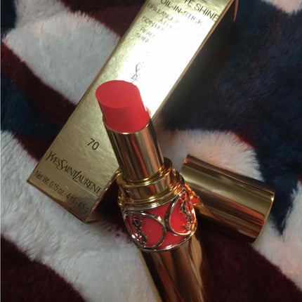 ルージュ ヴォリュプテ シャイン/YVES SAINT LAURENT BEAUTE/口紅を使ったクチコミ(2枚目)