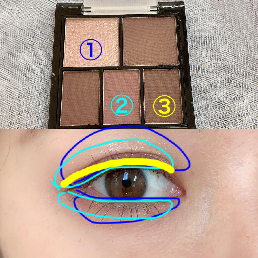 マルチアイパレット/U R GLAM/アイシャドウパレットを使ったクチコミ（3枚目）
