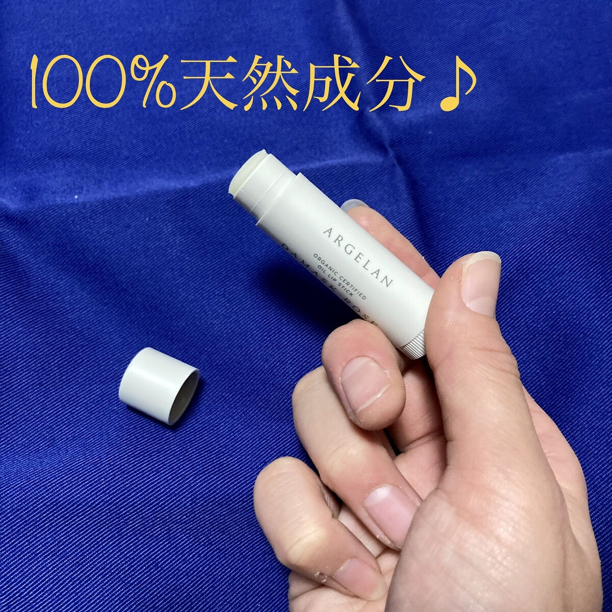 オイル リップスティック ダマスクローズ&ラベンダー/アルジェラン/リップクリームを使ったクチコミ（2枚目）