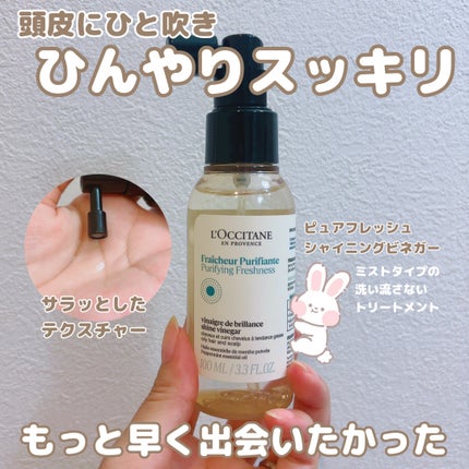 ピュアフレッシュ シャイニングビネガー/L'OCCITANE/ヘアミストを使ったクチコミ(1枚目)