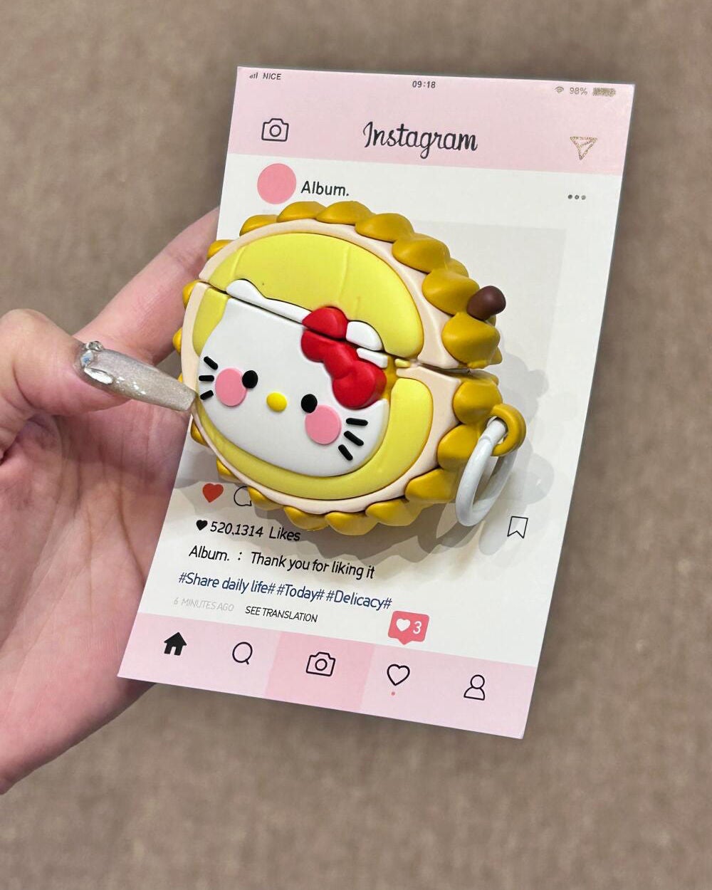 ケース大好きっ子 on LIPS 「リュウガンを食べるのが好きなキティちゃんはとてもかわいいですね..」(3枚目)