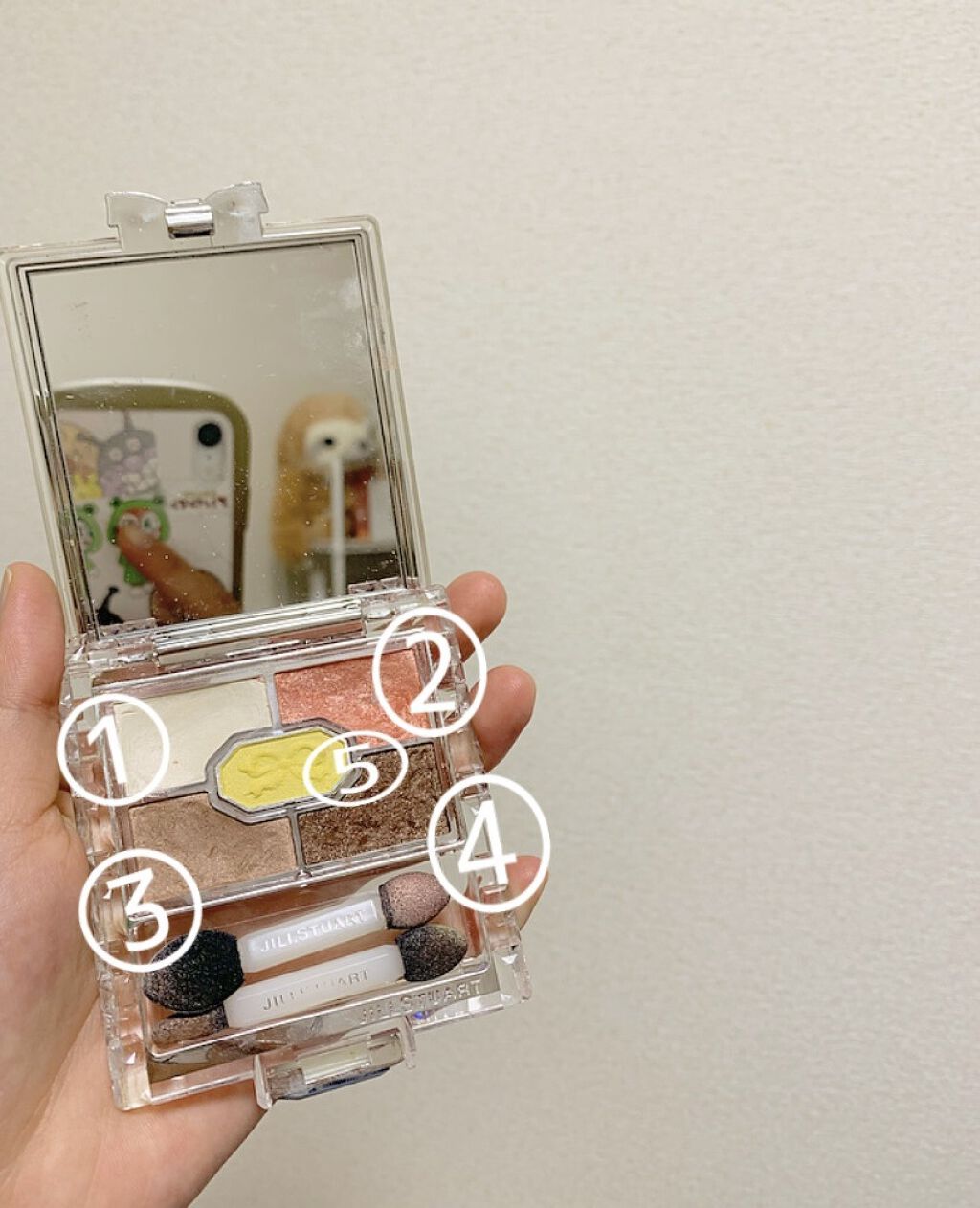 リボンクチュール アイズ 20 happiness garden★限定色/JILL STUART/アイシャドウパレットを使ったクチコミ（2枚目）