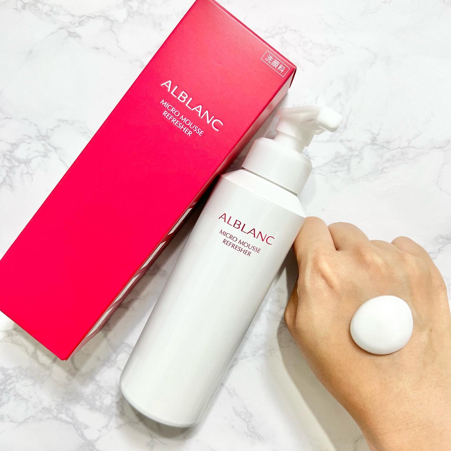 マイクロムース リフレッシャー/ALBLANC/泡洗顔を使ったクチコミ（1枚目）