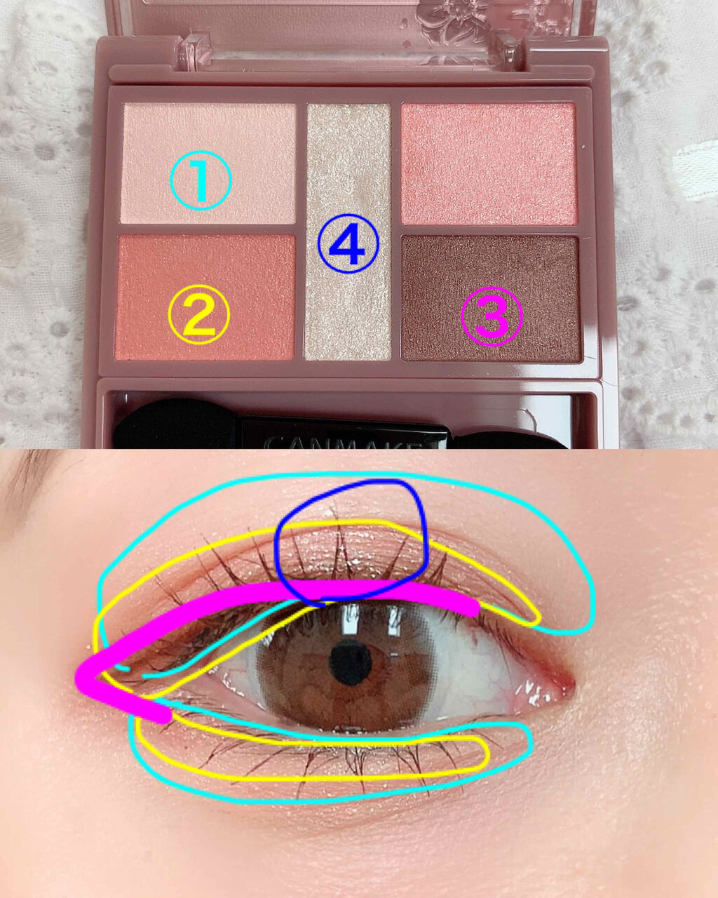 パーフェクトスタイリストアイズ/キャンメイク/アイシャドウパレットを使ったクチコミ（3枚目）