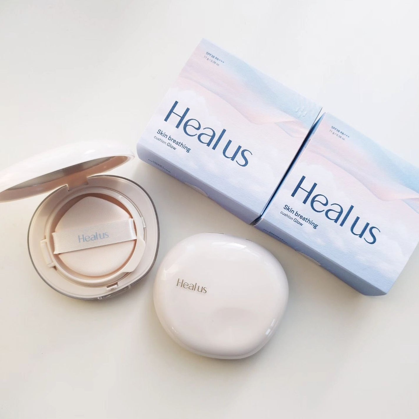ブリージンググロークッション/Healus/クッションファンデーションを使ったクチコミ(1枚目)