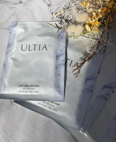 ULTIA back aging care maskのクチコミ「最近ヒットしたバッグエイジングケアマスク！

まずバイオセルロースシートが使われたパックで

.....」（3枚目）