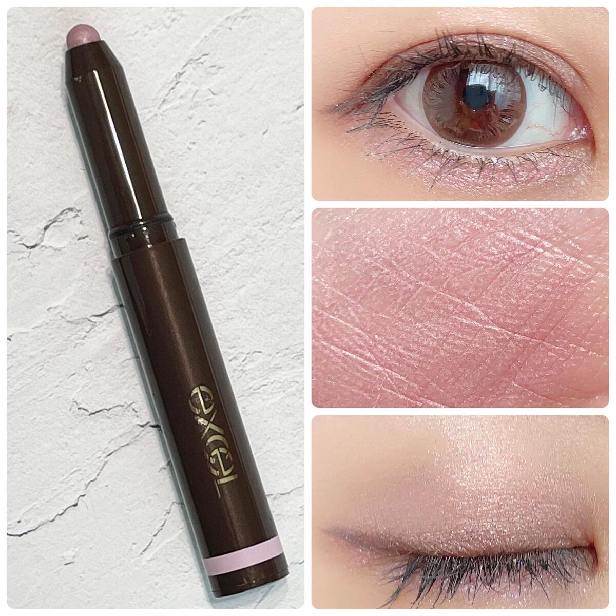 グリームオンフィットシャドウ GF08 オルゴール(EC限定)/excel/スティックアイシャドウを使ったクチコミ（3枚目）