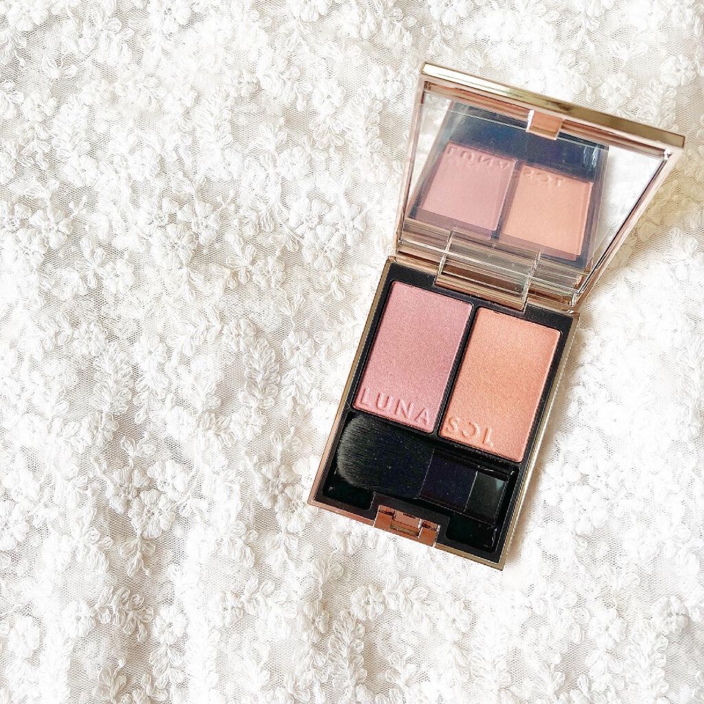 カラーリンググレイズ EX04 Mauve Sunset/LUNASOL/パウダーチークを使ったクチコミ（1枚目）