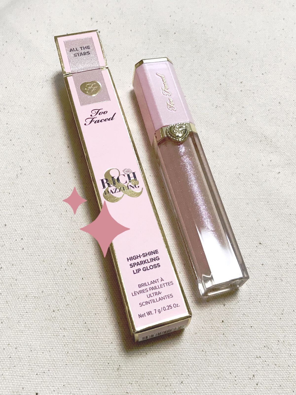 リッチ＆ダズリン ハイシャイン スパークリング リップグロス/Too Faced/リップグロスを使ったクチコミ（1枚目）