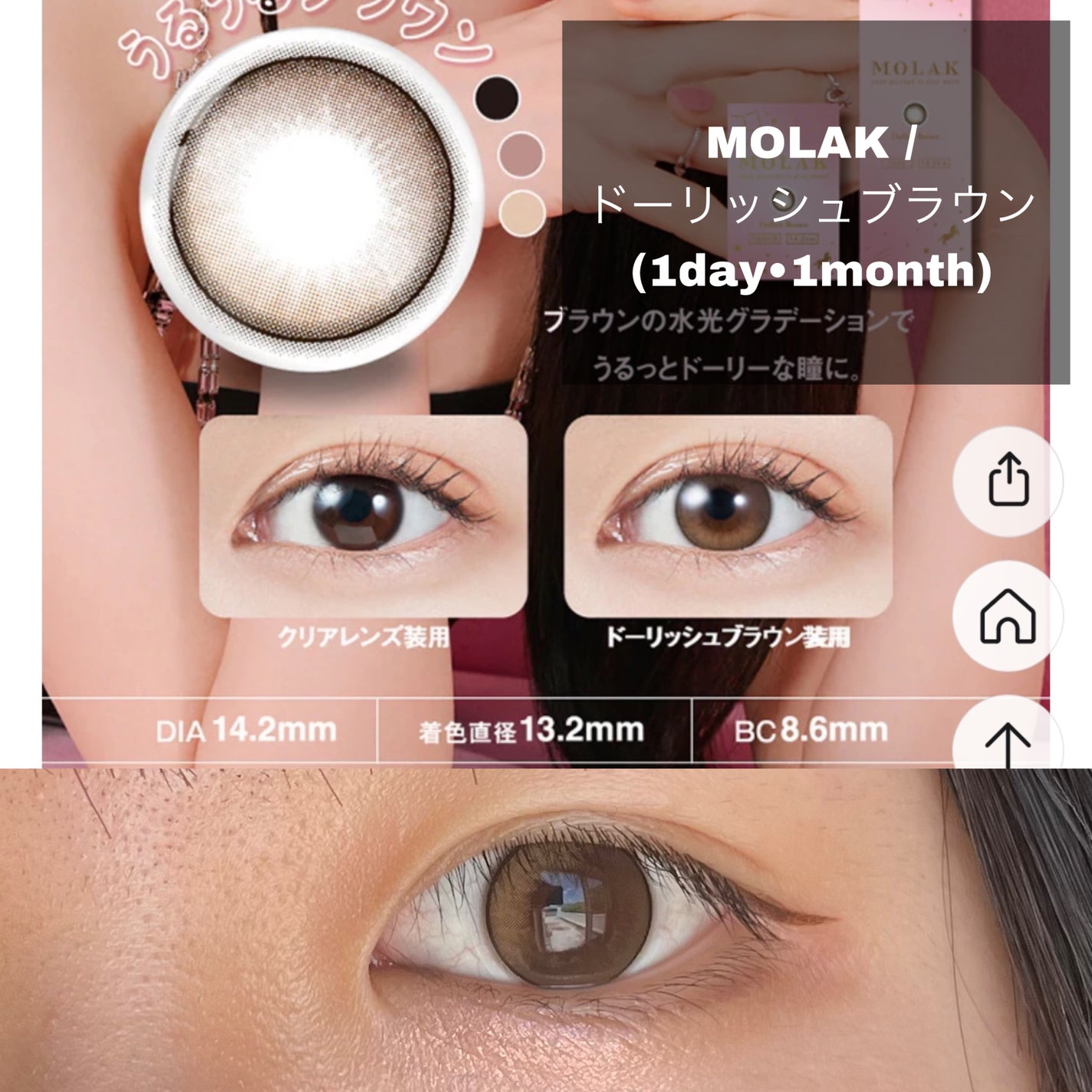 MOLAK 1month/MOLAK/1ヶ月(1MONTH)カラコンを使ったクチコミ(3枚目)