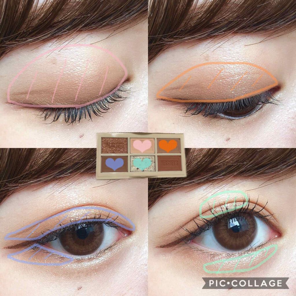 ハーシー プレイカラーアイズミニ/ETUDE/アイシャドウパレットを使ったクチコミ（3枚目）