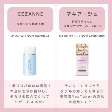 皮脂テカリ防止下地/CEZANNE/化粧下地を使ったクチコミ（2枚目）