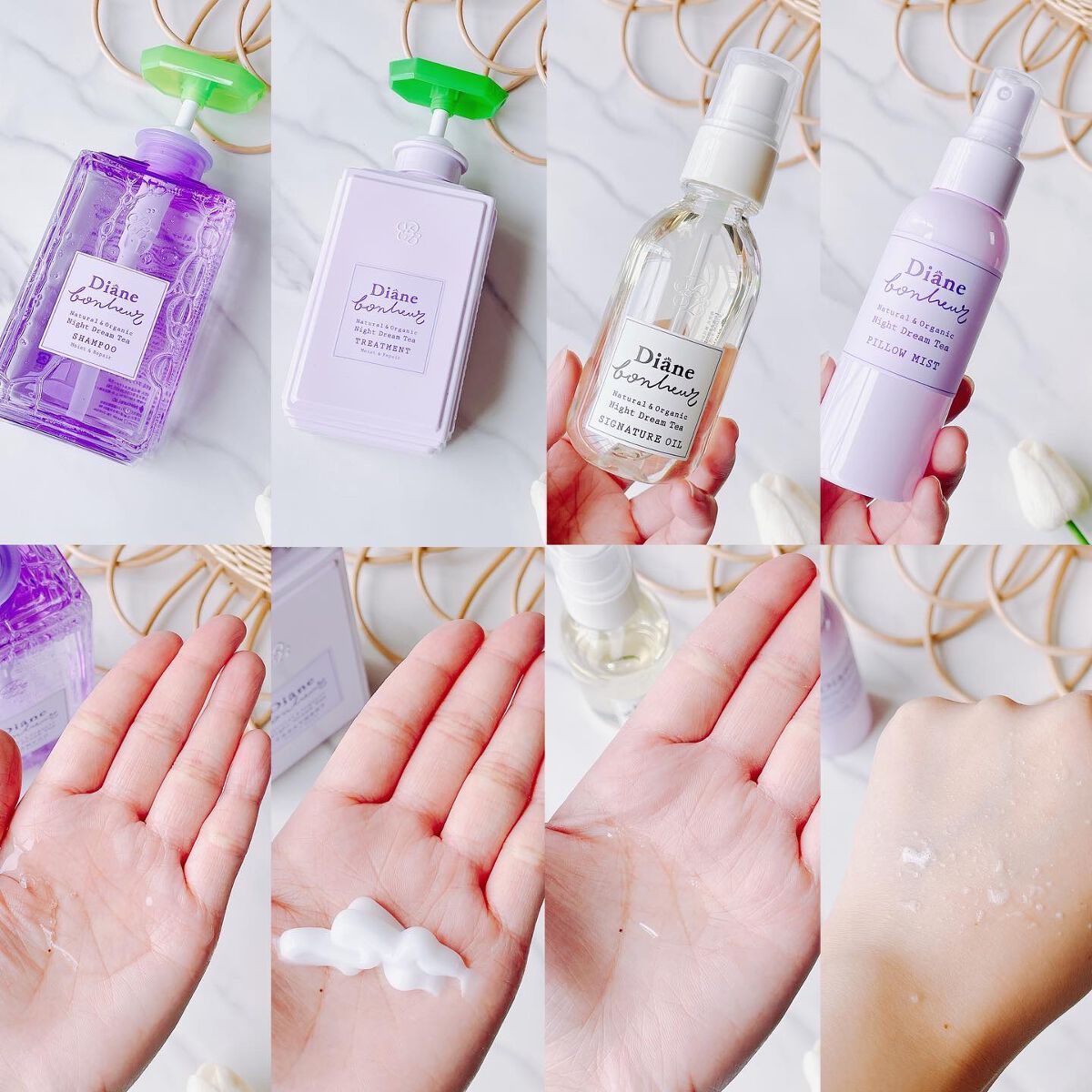 ダイアンボヌール モイスト＆リペア シャンプー/トリートメント ナイトドリームティーの香り/ダイアン/市販シャンプーを使ったクチコミ（3枚目）