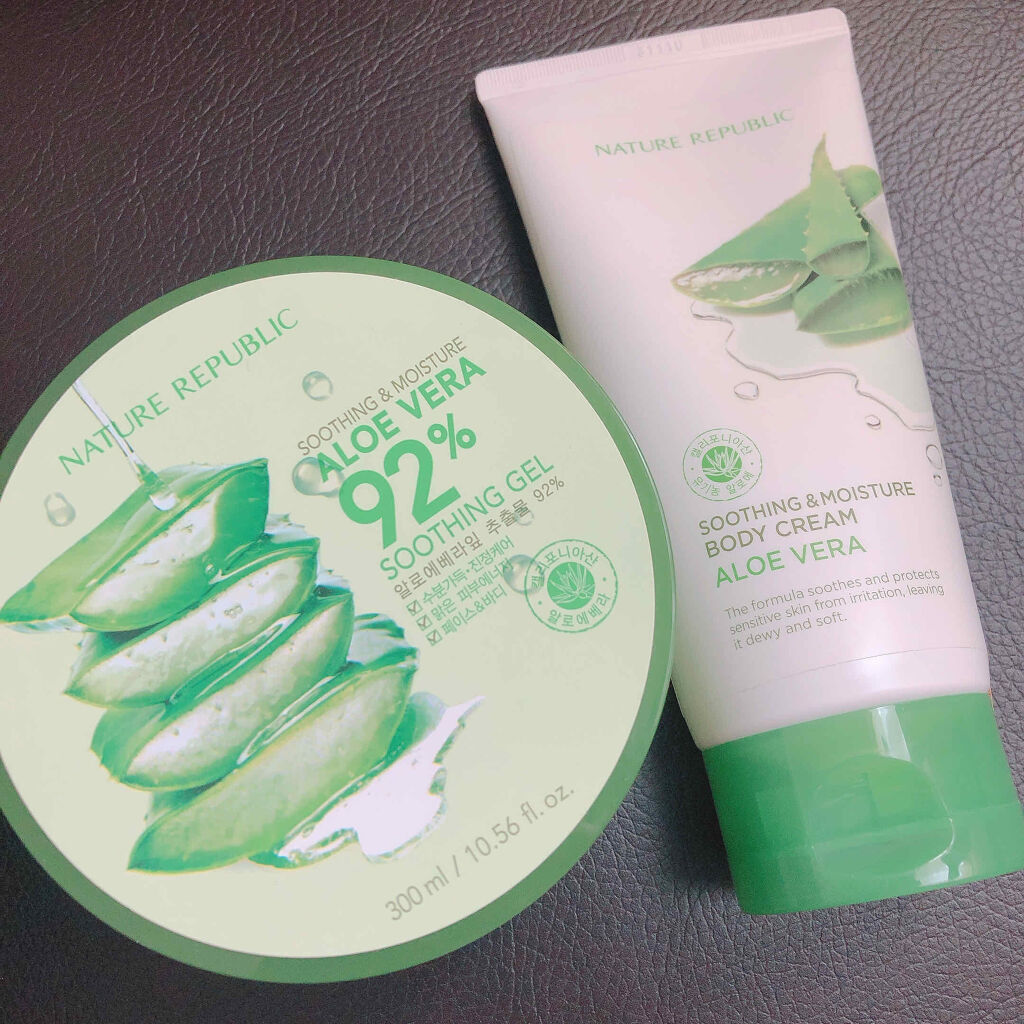 アロエベラ SOOTHING＆MOISTURE ボディクリーム/ネイチャーリパブリック/ボディクリームを使ったクチコミ（1枚目）
