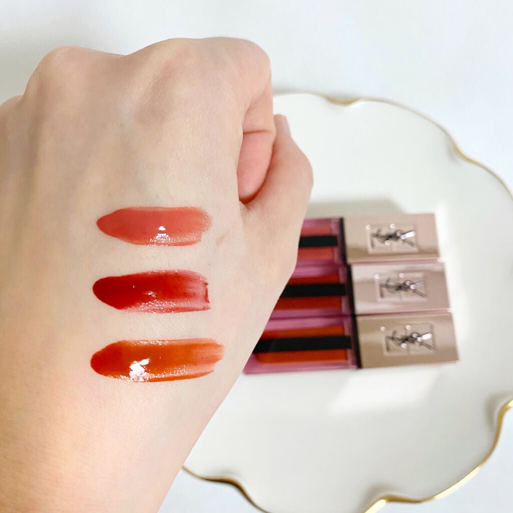 ルージュ ピュールクチュール ヴェルニ ウォーターグロウ/YVES SAINT LAURENT BEAUTE/口紅を使ったクチコミ(2枚目)