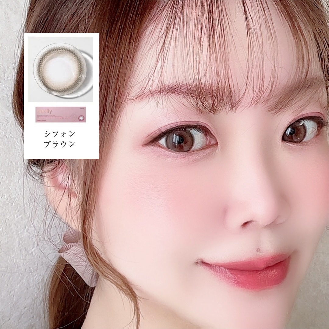 chiffon/meilly/ワンデー（１DAY）カラコンを使ったクチコミ（3枚目）