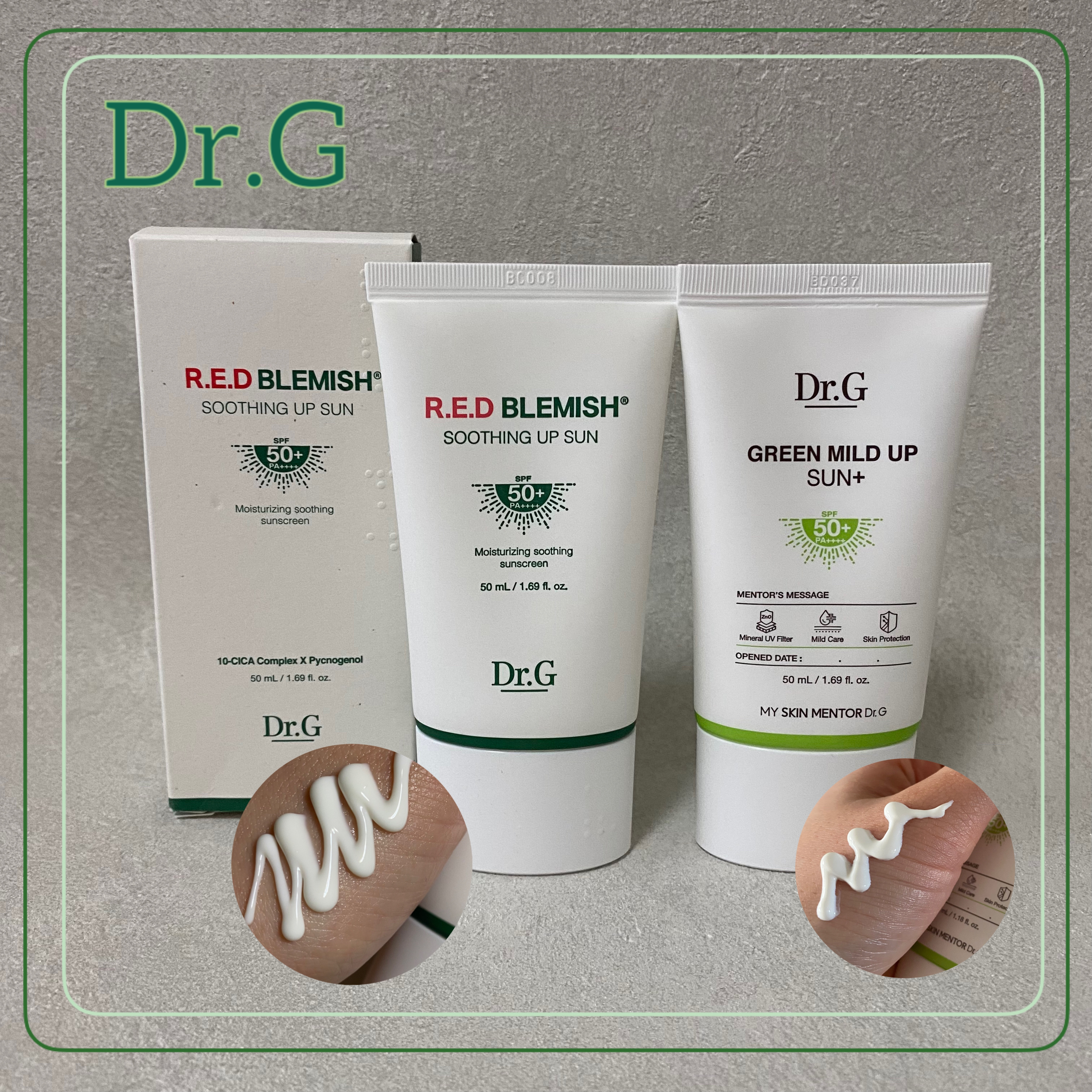 グリーンマイルドアップサンプラス/Dr.G/日焼け止めクリームを使ったクチコミ（1枚目）