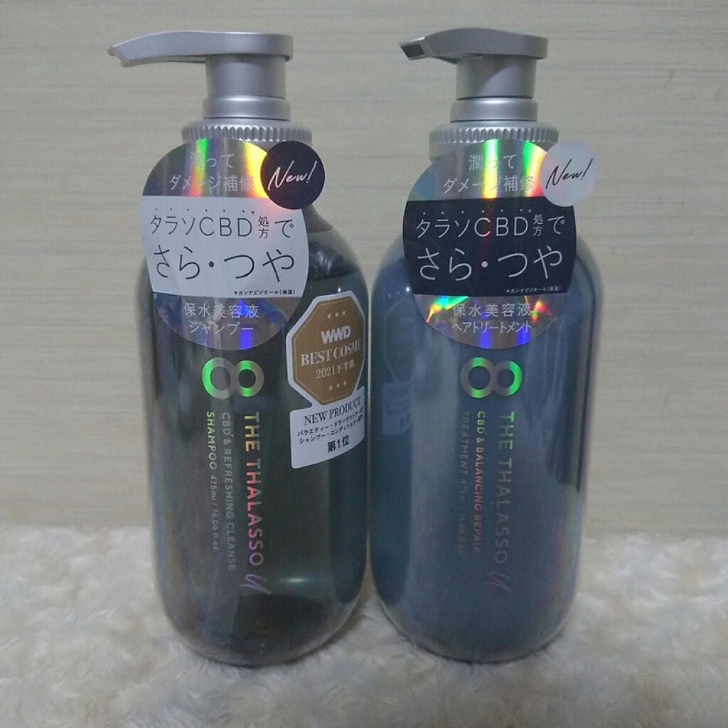 エイトザタラソ ユー CBD&リフレッシング クレンズ 美容液シャンプー/CBD&バランシング ダメージリペア 美容液ヘアトリートメント/エイトザタラソ/市販シャンプーを使ったクチコミ(1枚目)
