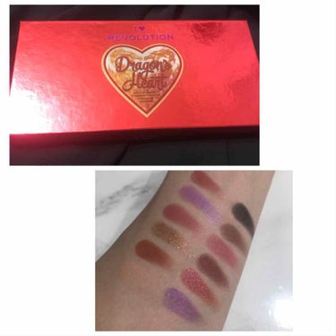 MAKEUP REVOLUTION I Heart Revolution Dragons Heart Eyeshadow Paletteのクチコミ「アディクションみ(?)のある秋色パレット🍁💕

🔥🐉Dragon’s Heart Eyesha.....」（2枚目）