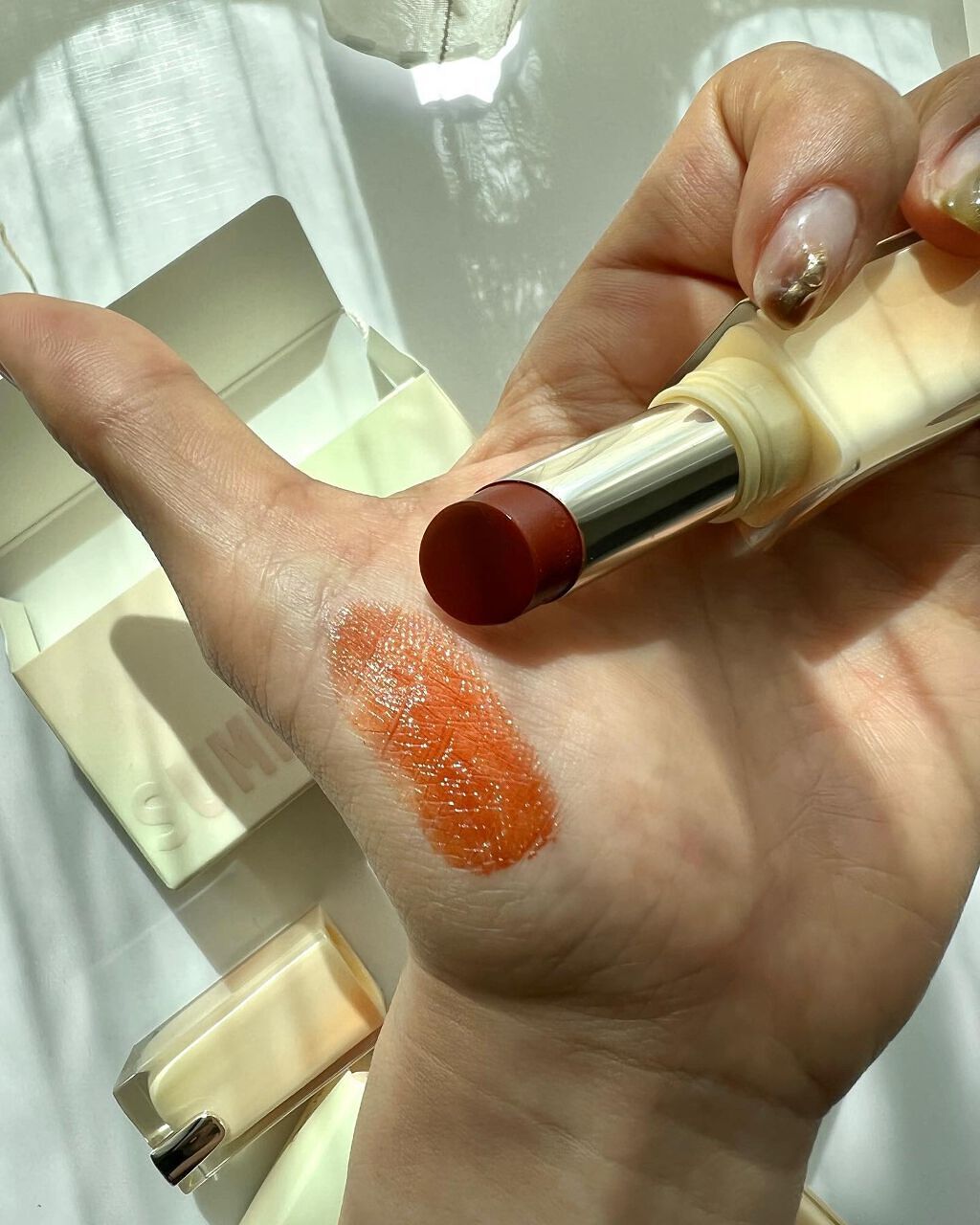 夏禅シリーズ 水光シアーリップスティック/Joocyee/口紅を使ったクチコミ(2枚目)