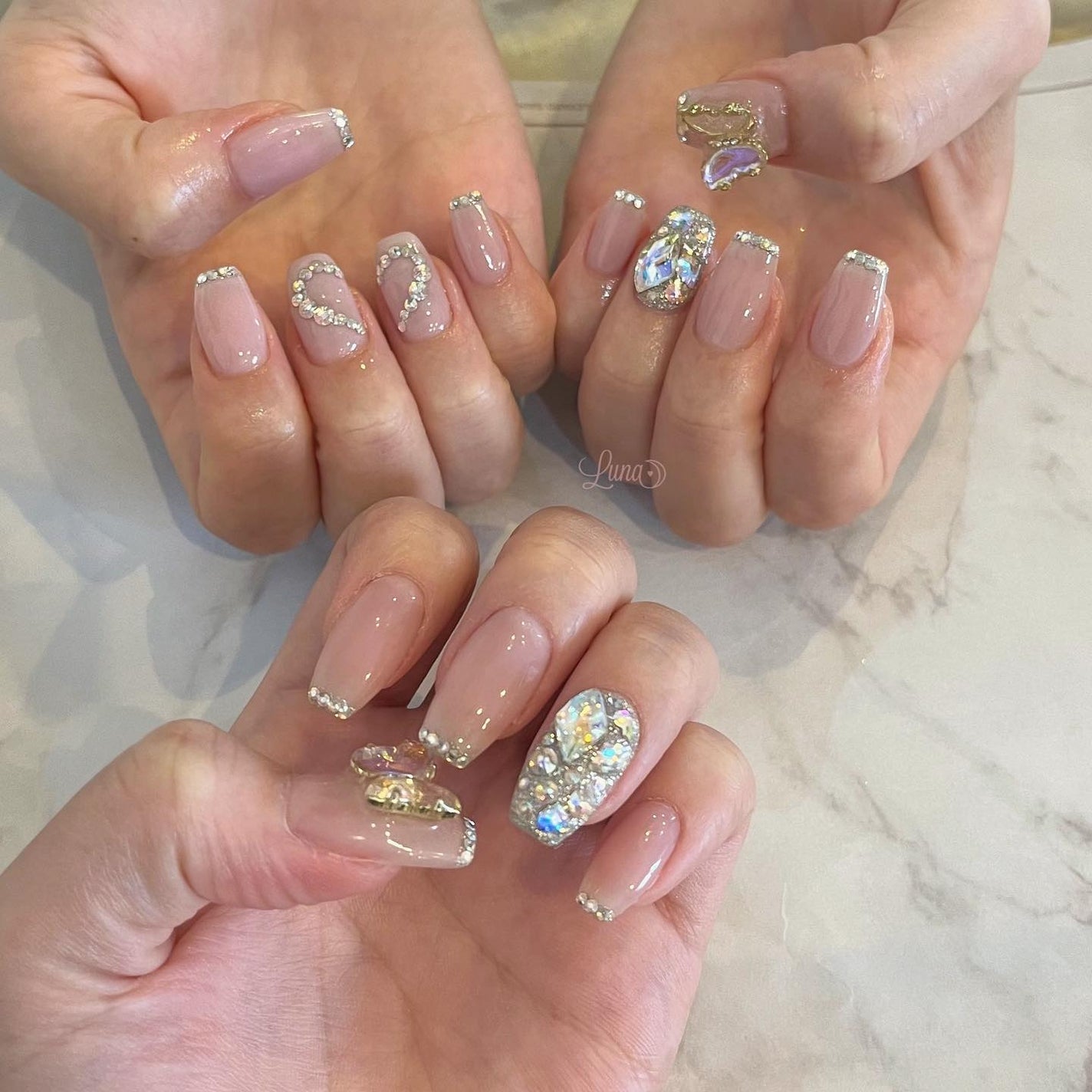 Iuna. Mizuki on LIPS 「.お揃いにしてくださいました🤍#nail#nailstagra..」(1枚目)