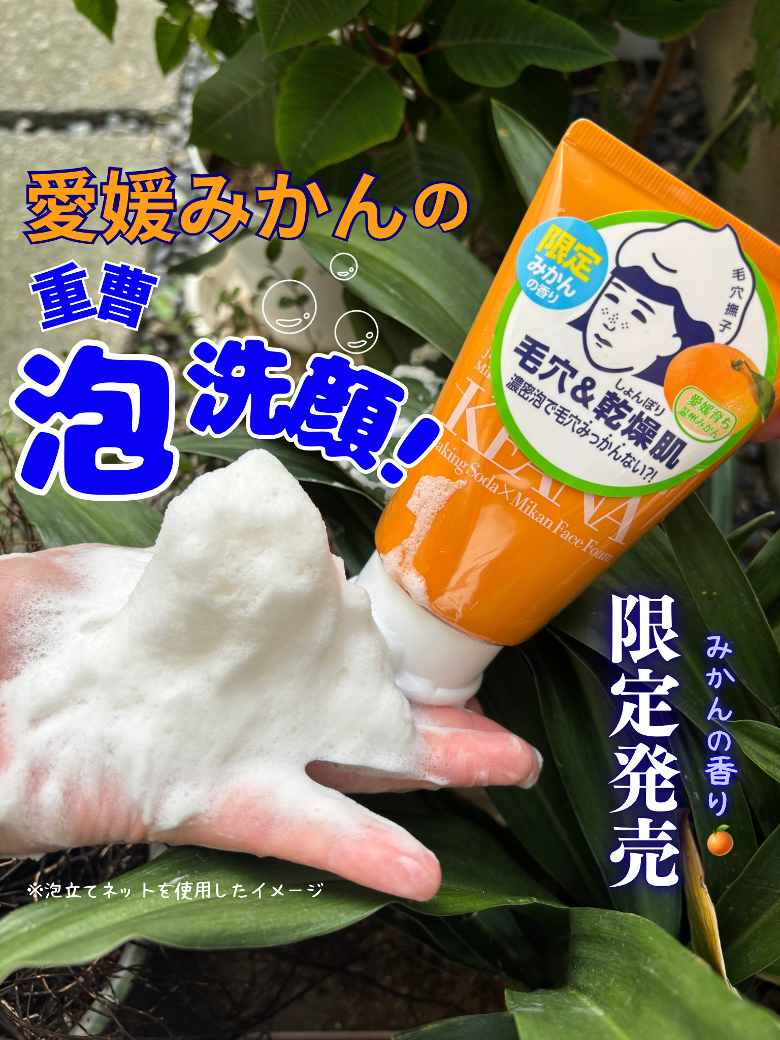 毛穴撫子　愛媛みかんの重曹泡洗顔/毛穴撫子/洗顔フォームを使ったクチコミ（1枚目）