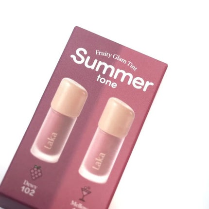 フルーティーグラムティント ミニデュオ/Laka/リップティントを使ったクチコミ(3枚目)