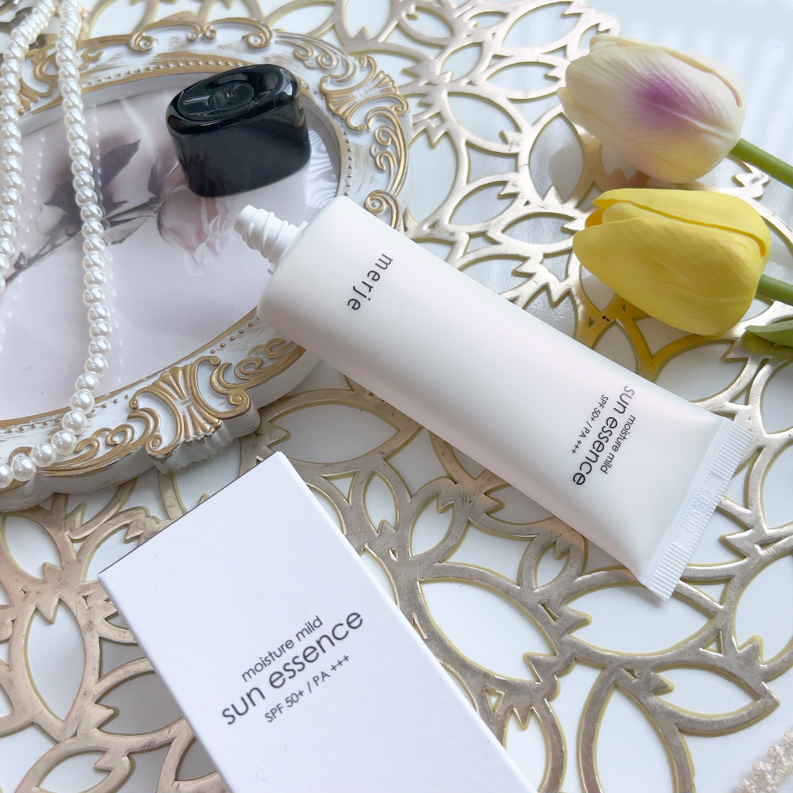 モイスチャー マイルド サン エッセンス/merje/日焼け止めローションを使ったクチコミ（1枚目）