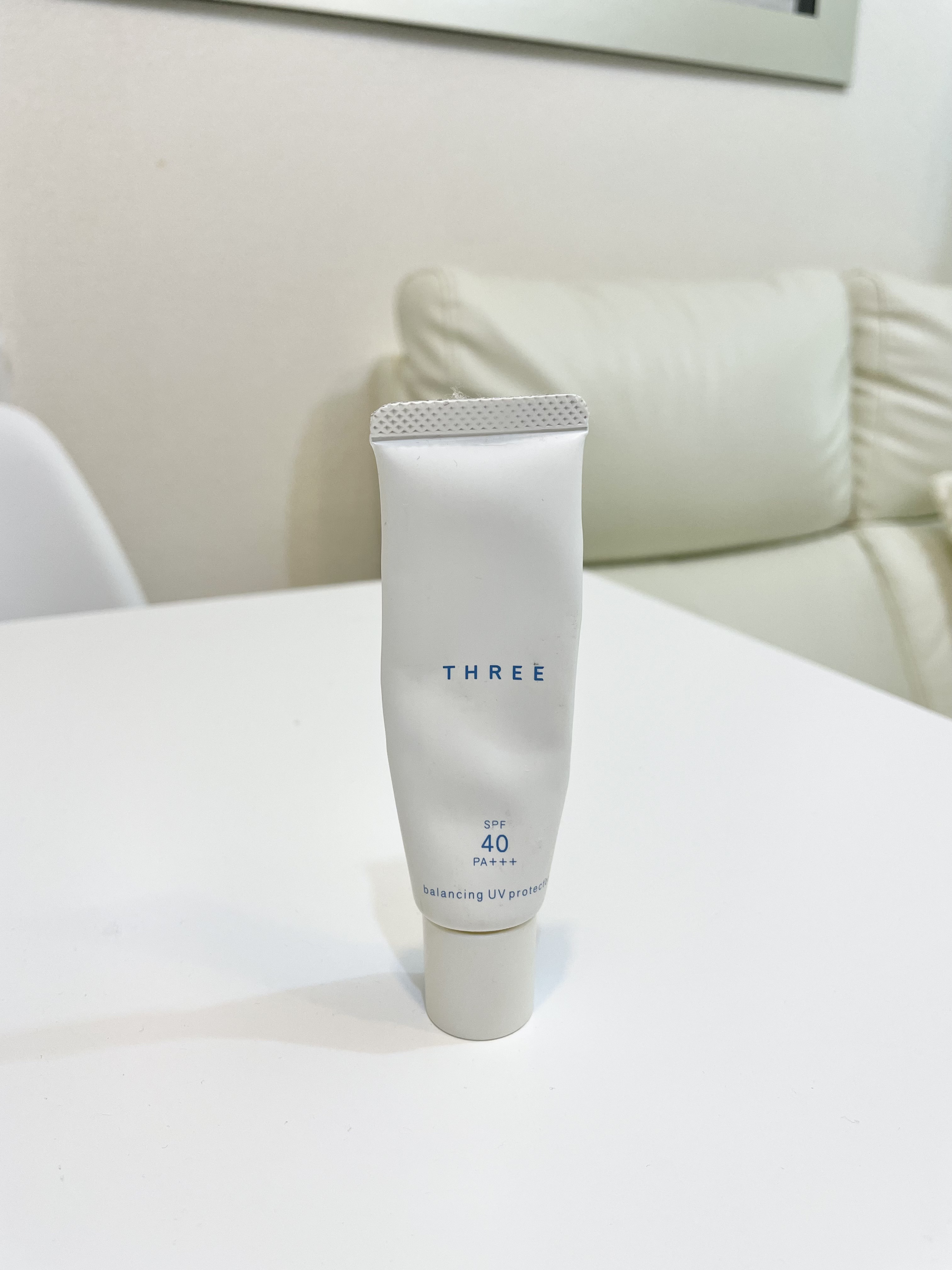 バランシング UV プロテクター R/THREE/日焼け止めクリームを使ったクチコミ（1枚目）