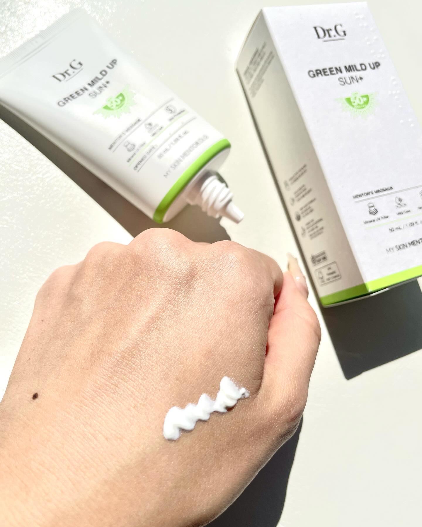 グリーンマイルドアップサンプラス/Dr.G/日焼け止めクリームを使ったクチコミ（3枚目）