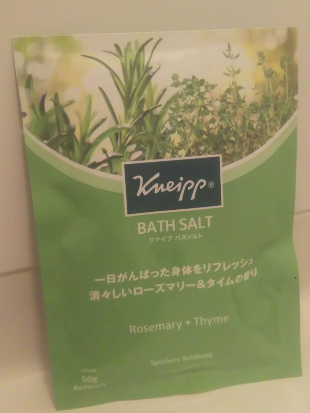 バスソルト ローズマリー&タイムの香り/クナイプ/無機塩系入浴剤を使ったクチコミ(1枚目)
