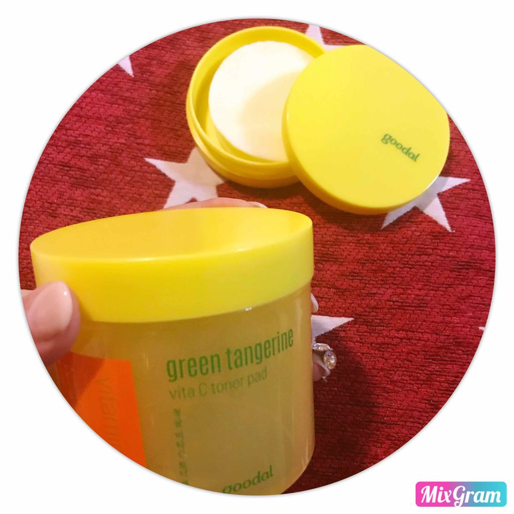 グリーンタンジェリン ビタCダークスポットケアパッド/goodal/トナーパッドを使ったクチコミ(1枚目)