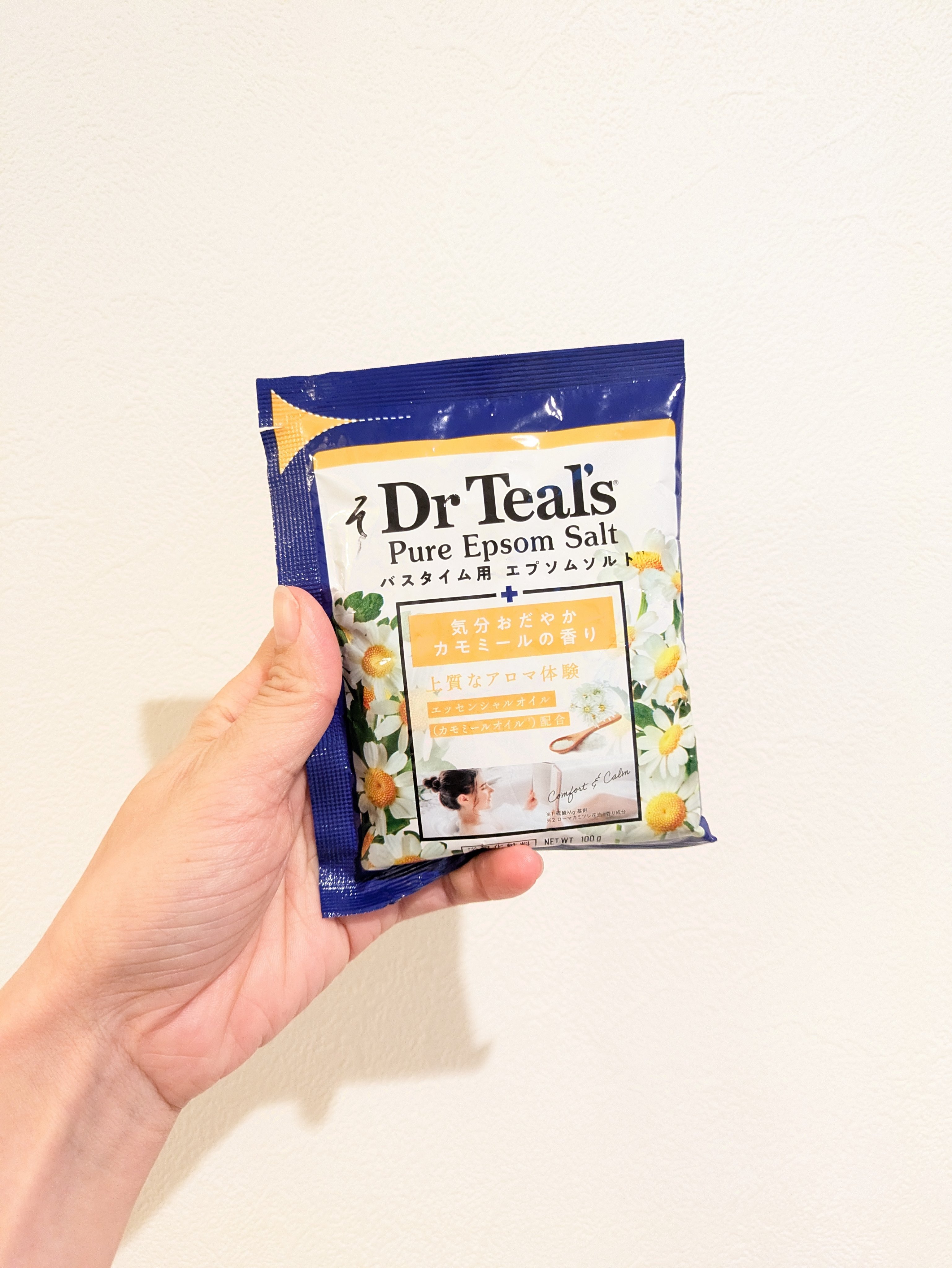 フレグランスエプソムソルト カモミール/ティールズ/バスグッズを使ったクチコミ（1枚目）