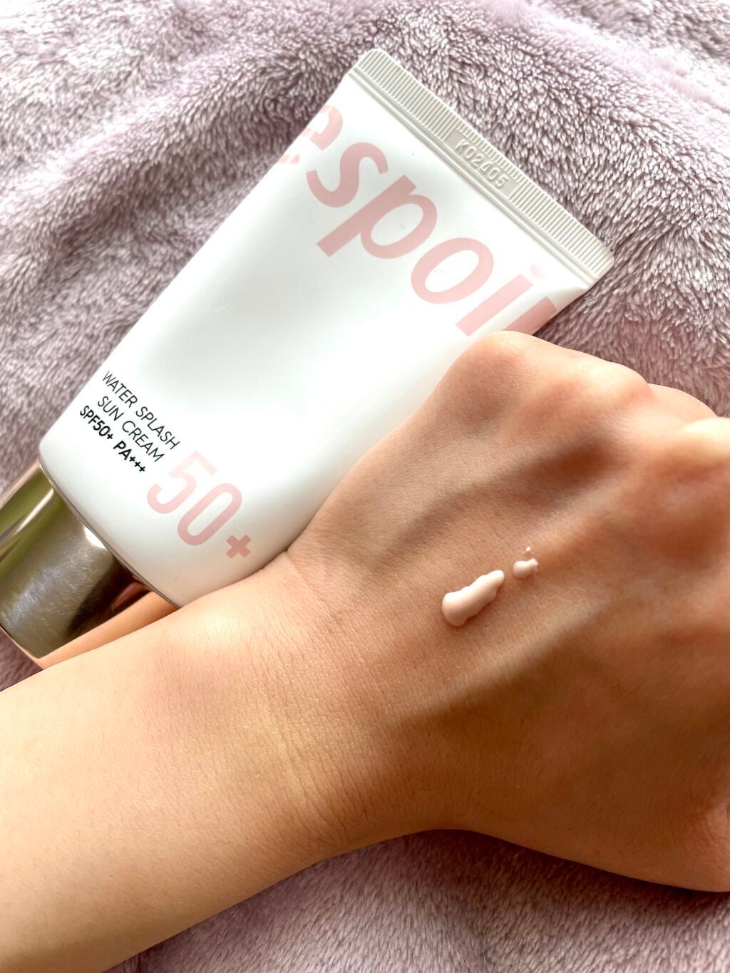 ウォータースプラッシュサンクリーム/espoir/日焼け止め・UVケアを使ったクチコミ(2枚目)
