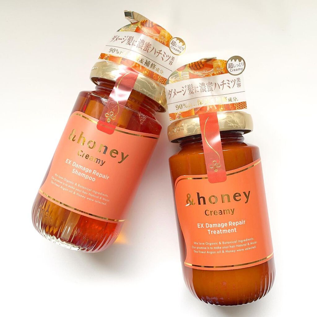 Creamy EXダメージリペアシャンプー1.0/ヘアトリートメント2.0/&honey/市販シャンプーを使ったクチコミ(1枚目)